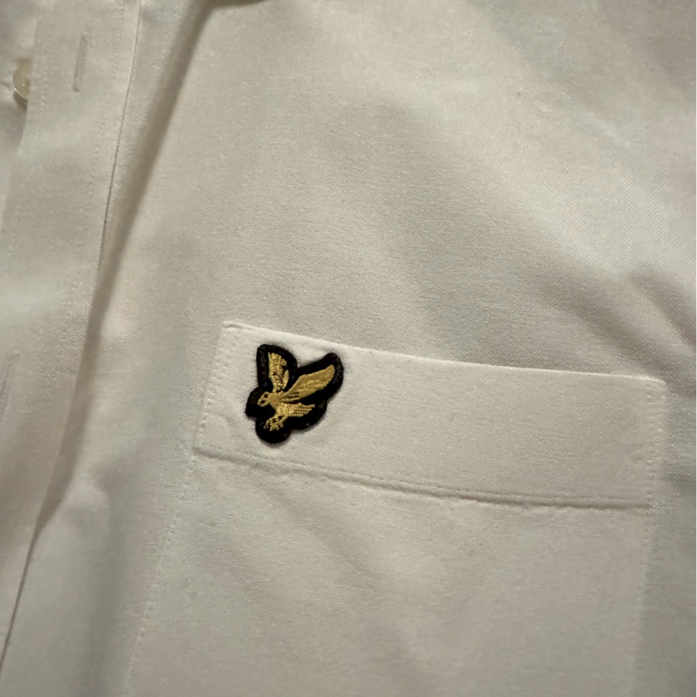 Lyle & Scott White Button-Up, Medium Euc - image 4